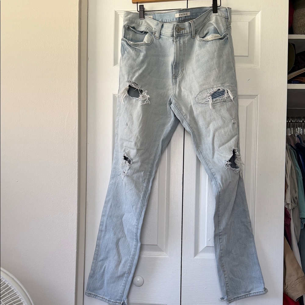 PacSun Light Wash Distressed Skinny Jeans